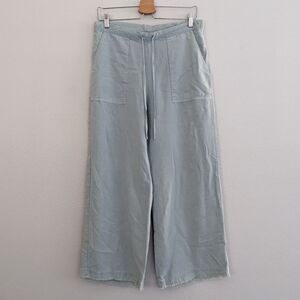 Women's Liebskind Wide Leg Pants Blue Gray Sea Point Beach Eur Sz 36 US Sz 6